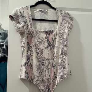 Olivaceous Snakeskin Bodysuit